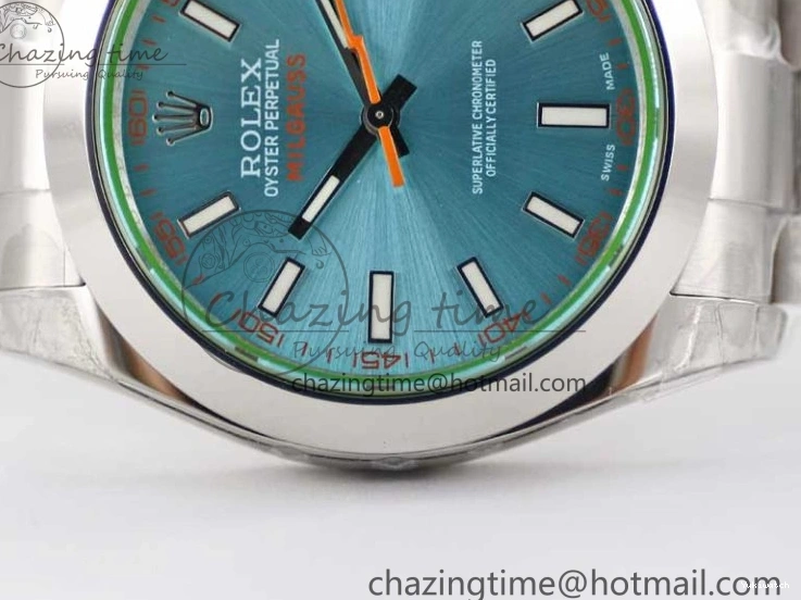 Milgauss 904L Bracelet Best Blue TWF SH3131 ICE Dial 1:1 on SS GV 116400 Edition 1231